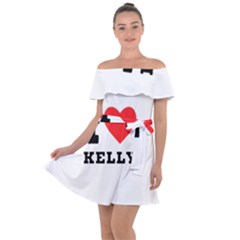 I Love Kelly  Off Shoulder Velour Dress by ilovewhateva