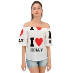 I Love Kelly  Off Shoulder Short Sleeve Top by ilovewhateva