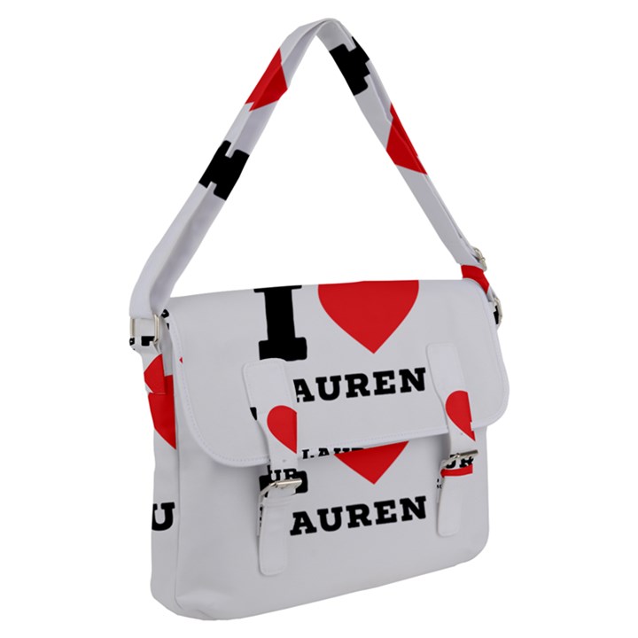 I love lauren Buckle Messenger Bag