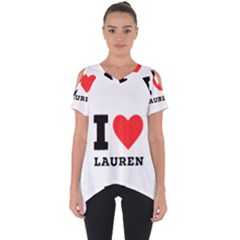 I Love Lauren Cut Out Side Drop Tee by ilovewhateva