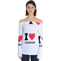 I Love Lauren Off Shoulder Long Sleeve Top by ilovewhateva