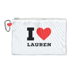 I Love Lauren Canvas Cosmetic Bag (large) by ilovewhateva