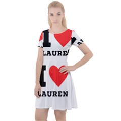 I Love Lauren Cap Sleeve Velour Dress  by ilovewhateva