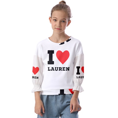 I Love Lauren Kids  Cuff Sleeve Top by ilovewhateva