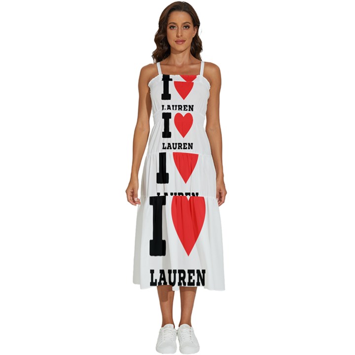 I love lauren Sleeveless Shoulder Straps Boho Dress