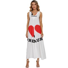 I Love Lauren V-neck Sleeveless Loose Fit Overalls by ilovewhateva