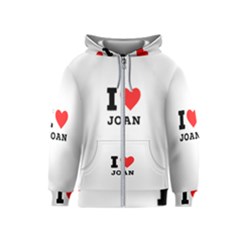 I Love Joan  Kids  Zipper Hoodie by ilovewhateva