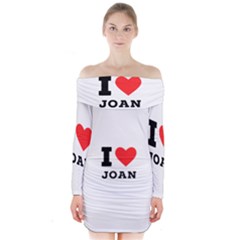 I Love Joan  Long Sleeve Off Shoulder Dress by ilovewhateva