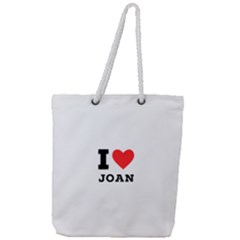 I Love Joan  Full Print Rope Handle Tote (large) by ilovewhateva