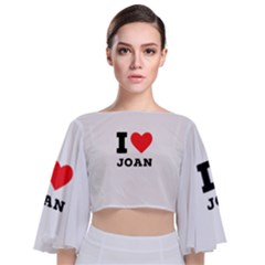 I Love Joan  Tie Back Butterfly Sleeve Chiffon Top by ilovewhateva