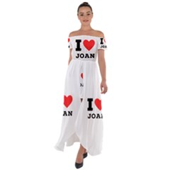 I Love Joan  Off Shoulder Open Front Chiffon Dress by ilovewhateva