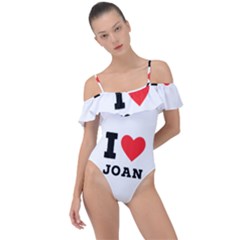 I Love Joan  Frill Detail One Piece Swimsuit by ilovewhateva