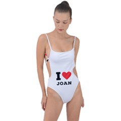 I Love Joan  Tie Strap One Piece Swimsuit by ilovewhateva