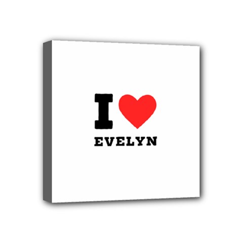 I Love Evelyn Mini Canvas 4  X 4  (stretched) by ilovewhateva