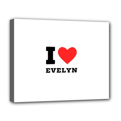 I Love Evelyn Deluxe Canvas 20  X 16  (stretched) by ilovewhateva