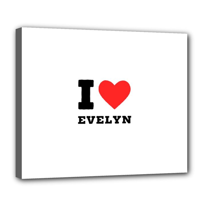 I love evelyn Deluxe Canvas 24  x 20  (Stretched)