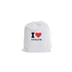 I Love Evelyn Drawstring Pouch (xs) by ilovewhateva