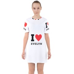 I Love Evelyn Sixties Short Sleeve Mini Dress by ilovewhateva