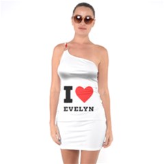 I Love Evelyn One Soulder Bodycon Dress by ilovewhateva