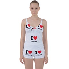 I Love Evelyn Tie Front Two Piece Tankini by ilovewhateva