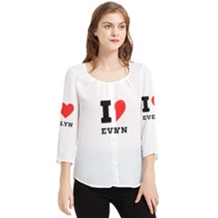 I Love Evelyn Chiffon Quarter Sleeve Blouse by ilovewhateva