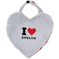 I Love Evelyn Giant Heart Shaped Tote by ilovewhateva