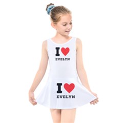 I Love Evelyn Kids  Skater Dress Swimsuit by ilovewhateva