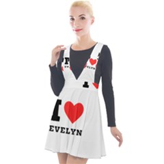 I Love Evelyn Plunge Pinafore Velour Dress by ilovewhateva