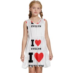 I Love Evelyn Kids  Sleeveless Tiered Mini Dress by ilovewhateva