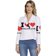 I Love Evelyn Women s Long Sleeve Revers Collar Cropped Jacket by ilovewhateva