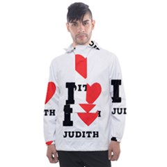 I Love Judith Men s Front Pocket Pullover Windbreaker by ilovewhateva