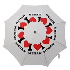 I Love Megan Hook Handle Umbrellas (large) by ilovewhateva