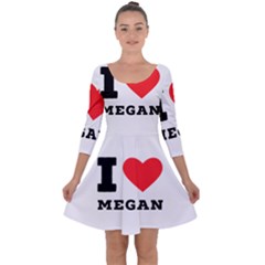 I Love Megan Quarter Sleeve Skater Dress by ilovewhateva