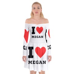 I Love Megan Off Shoulder Skater Dress by ilovewhateva