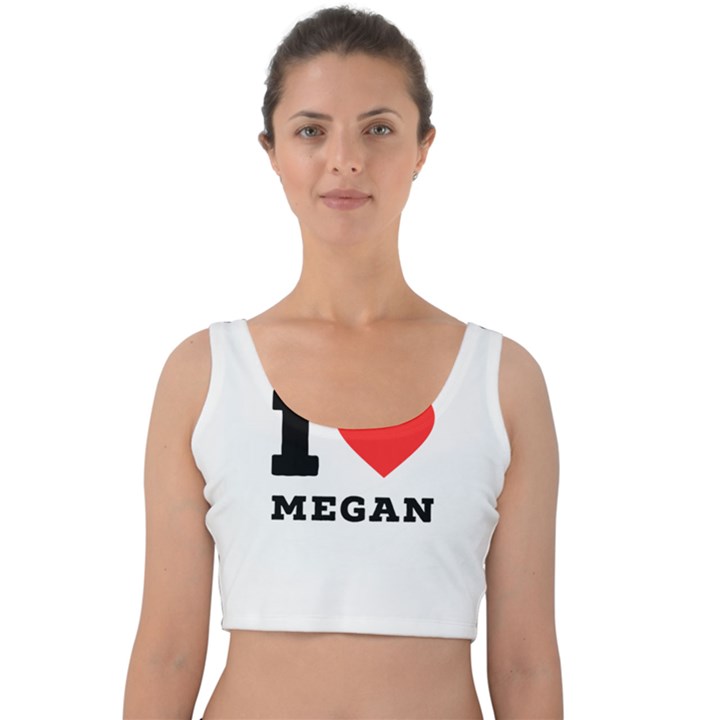 I love megan Velvet Crop Top