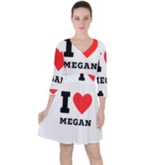 I Love Megan Quarter Sleeve Ruffle Waist Dress by ilovewhateva