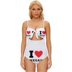 I Love Megan Knot Front One-piece Swimsuit by ilovewhateva