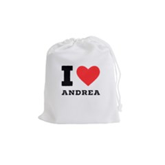 I Love Andrea Drawstring Pouch (medium) by ilovewhateva