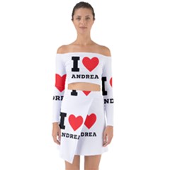 I Love Andrea Off Shoulder Top With Skirt Set by ilovewhateva