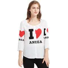 I Love Andrea Chiffon Quarter Sleeve Blouse by ilovewhateva