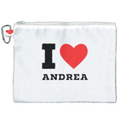 I Love Andrea Canvas Cosmetic Bag (xxl) by ilovewhateva