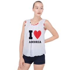 I Love Andrea Bubble Hem Chiffon Tank Top by ilovewhateva