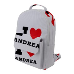 I Love Andrea Flap Pocket Backpack (large) by ilovewhateva