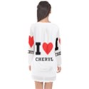 I love cheryl Long Sleeve Chiffon Shift Dress  View2