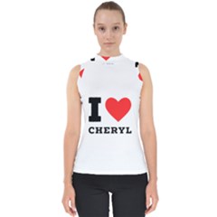 I Love Cheryl Mock Neck Shell Top by ilovewhateva