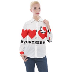 I Love Cheryl Women s Long Sleeve Pocket Shirt