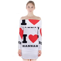 I Love Hannah Long Sleeve Off Shoulder Dress by ilovewhateva