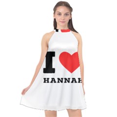 I Love Hannah Halter Neckline Chiffon Dress  by ilovewhateva