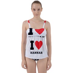 I Love Hannah Twist Front Tankini Set by ilovewhateva