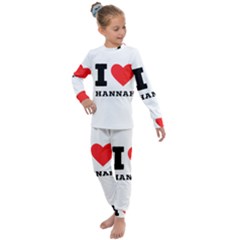 I Love Hannah Kids  Long Sleeve Set  by ilovewhateva